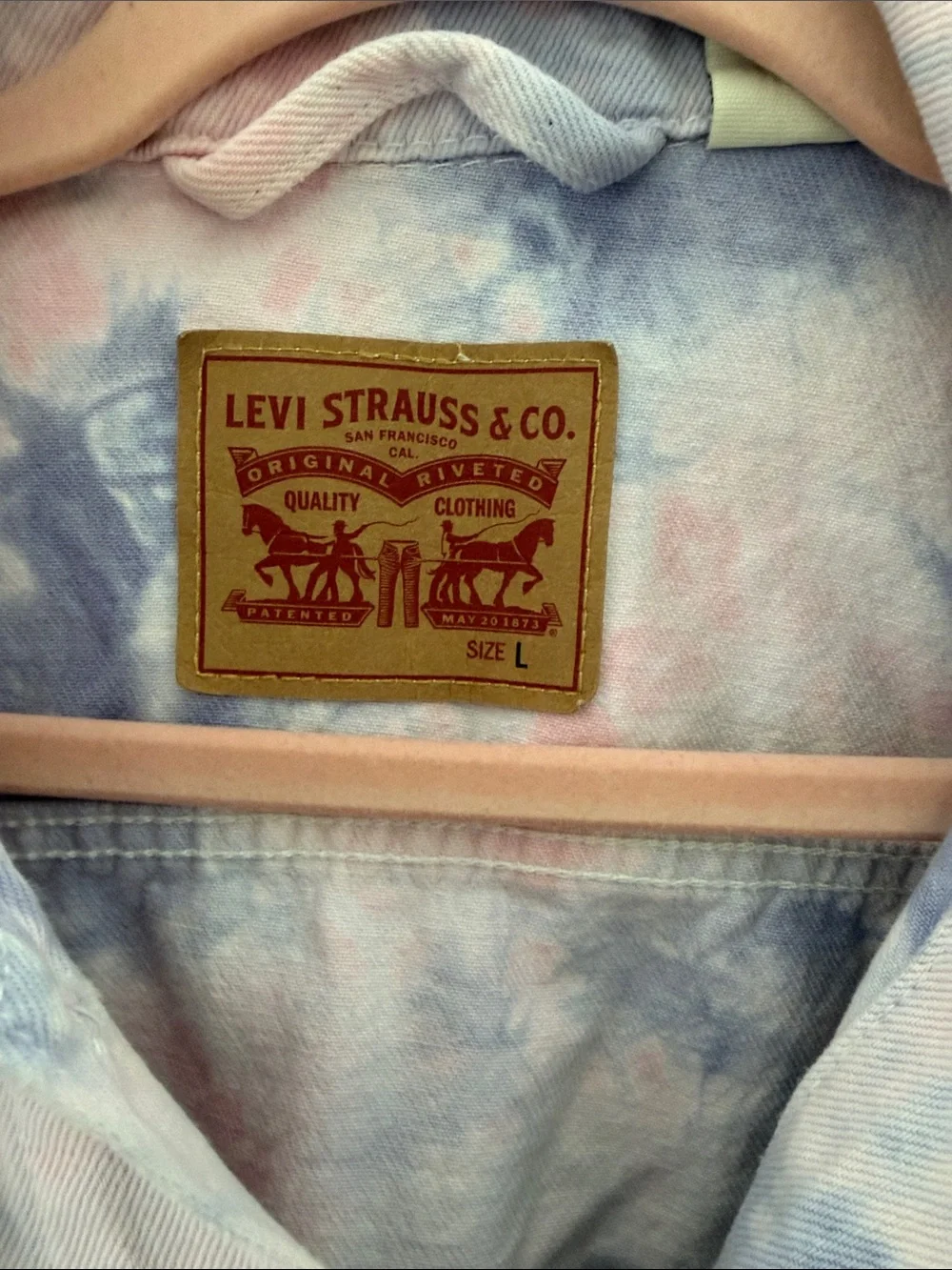 Levi's Tie-Dye Denim Jacket - Pink & Blue Wash - Picture 7 of 10